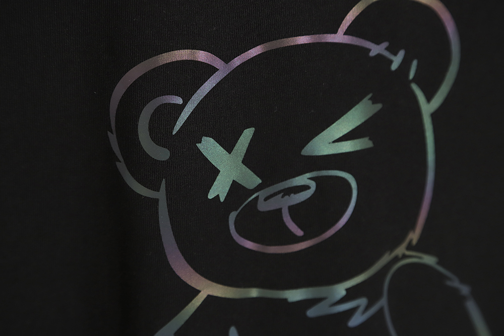 FENDI 23ss laser anime bear pattern short sleeve TSK1