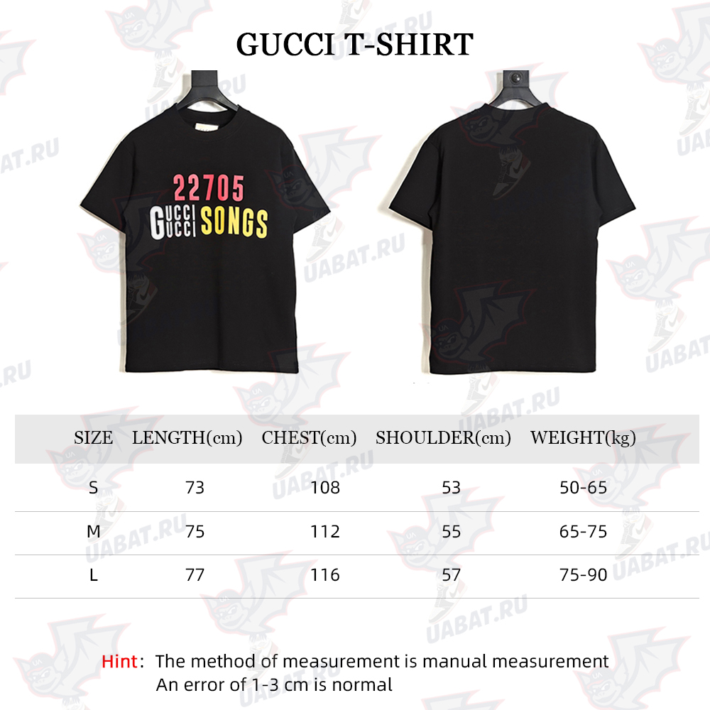 Gucci Gucci 22SS 100th Anniversary Limited Series Digital Printing Short Sleeve T-Shirt
