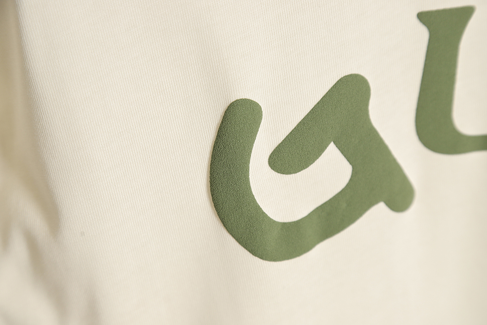 Gucci Gucci 23ss smiley face logo pattern foam three-dimensional printing short-sleeved T-shirt