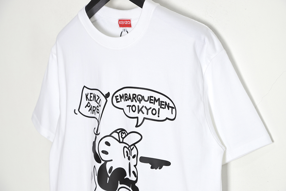 KENZO x NIGO joint cartoon comic print short-sleeved T-shirt