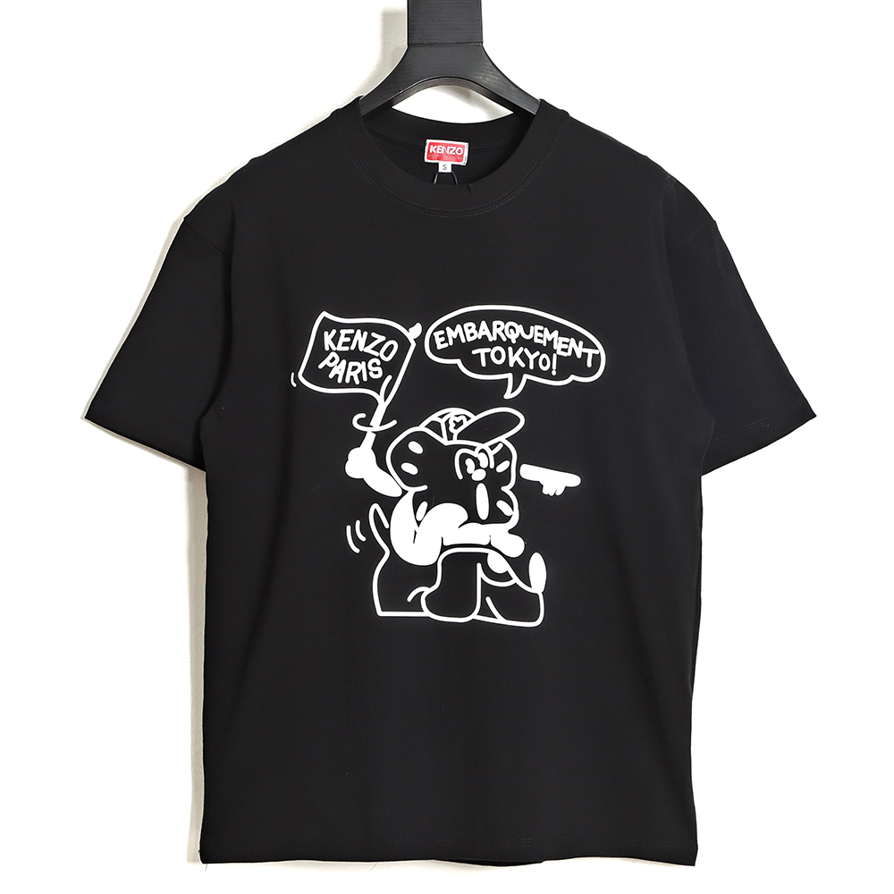 KENZO x NIGO joint cartoon comic print short-sleeved T-shirt TSK1