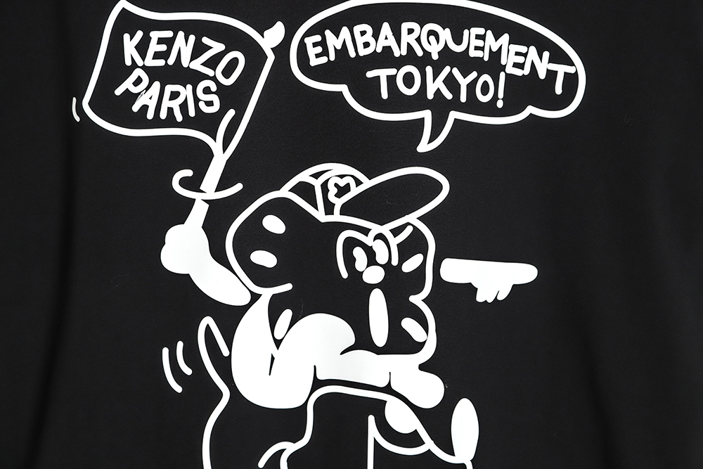 KENZO x NIGO joint cartoon comic print short-sleeved T-shirt TSK1