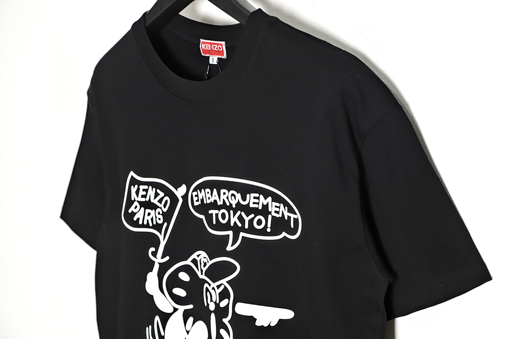 KENZO x NIGO joint cartoon comic print short-sleeved T-shirt TSK1