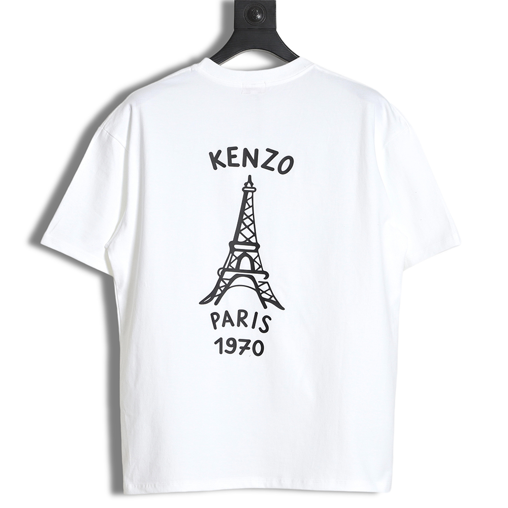 KENZO x NIGO joint letter tower print short-sleeved T-shirt
