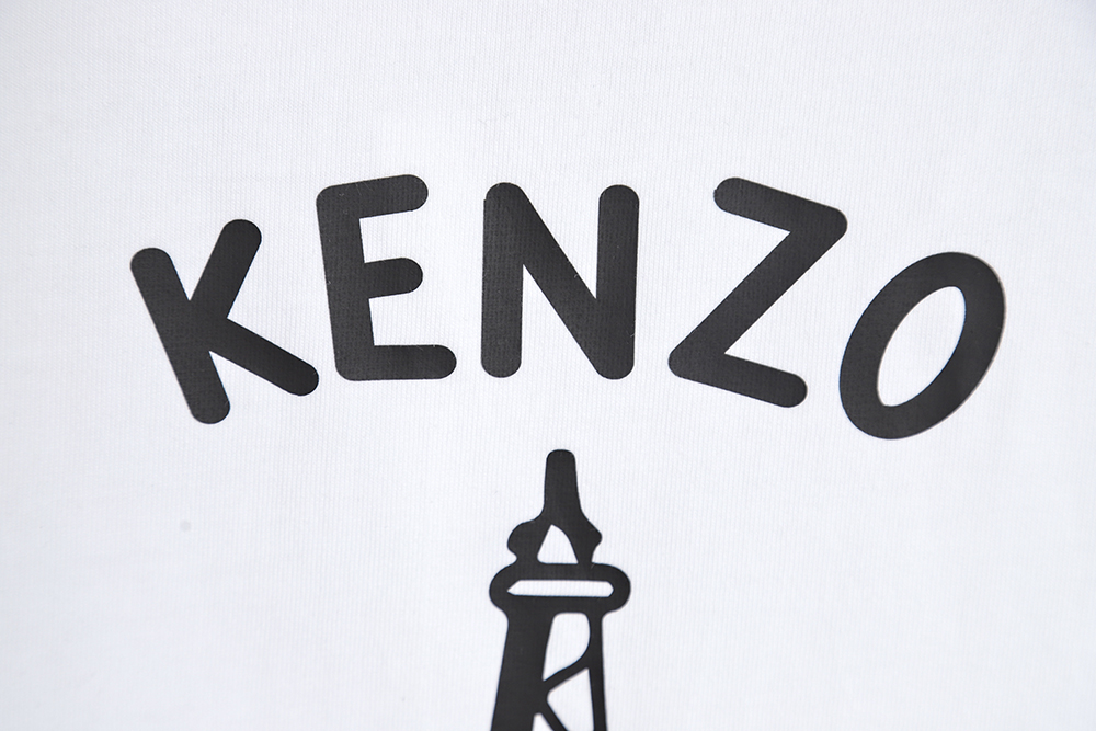 KENZO x NIGO joint letter tower print short-sleeved T-shirt
