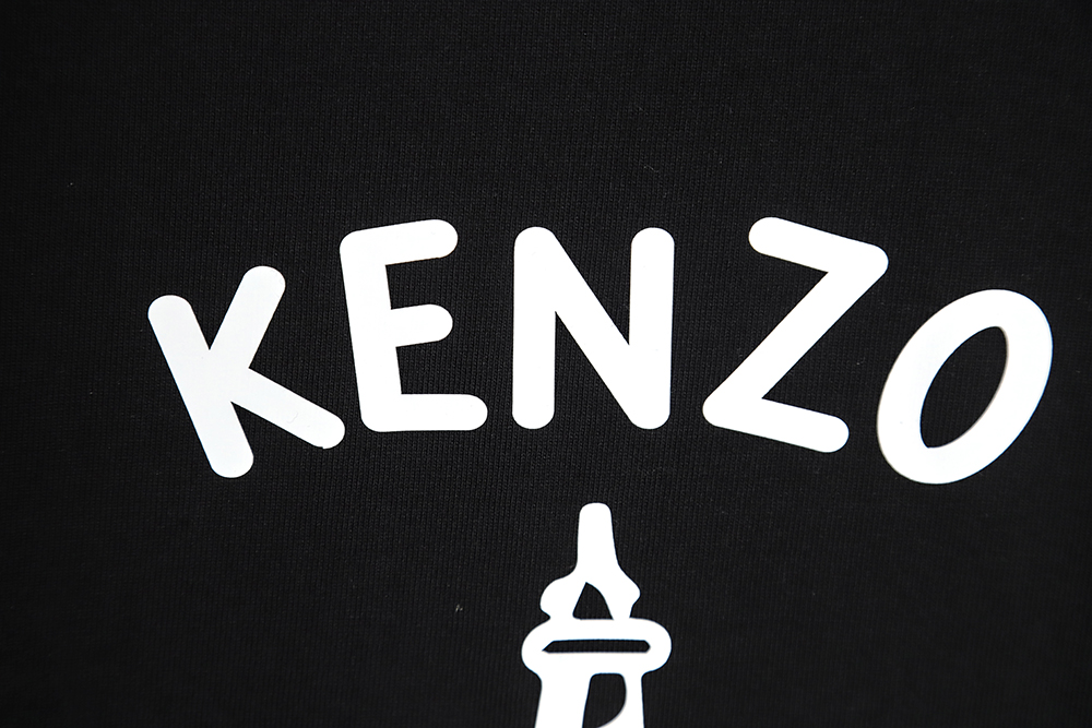 KENZO x NIGO joint letter tower print short-sleeved T-shirt TSK1
