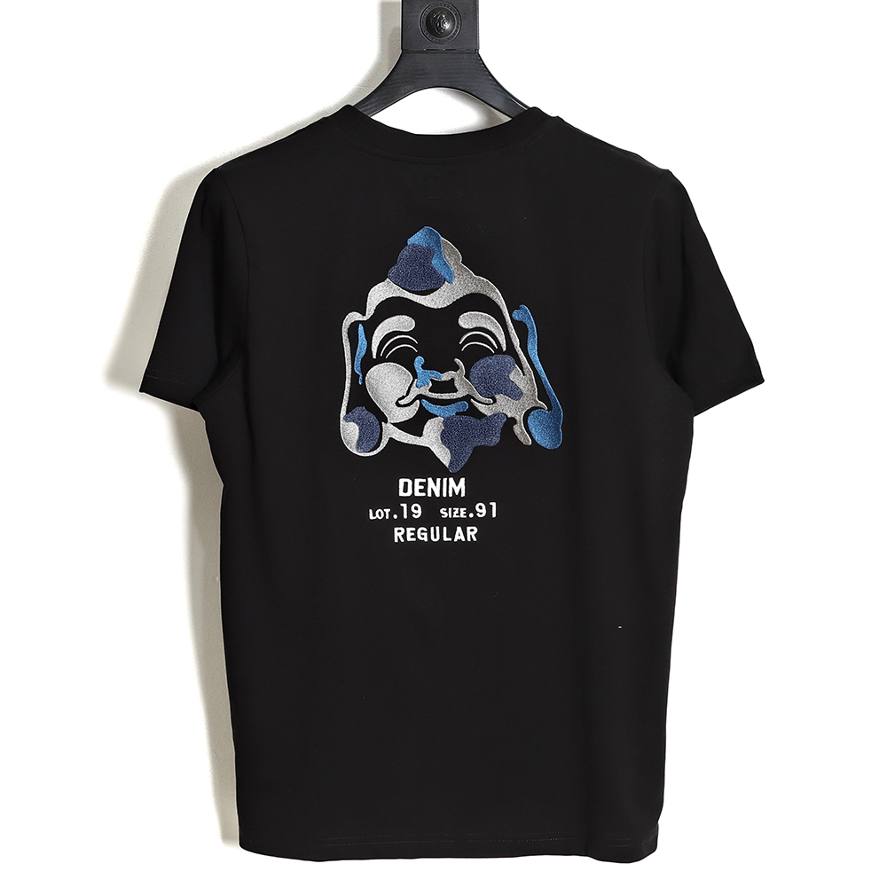 Evisu 23ss Buddha Head Embroidered short-sleeved T-Shirt