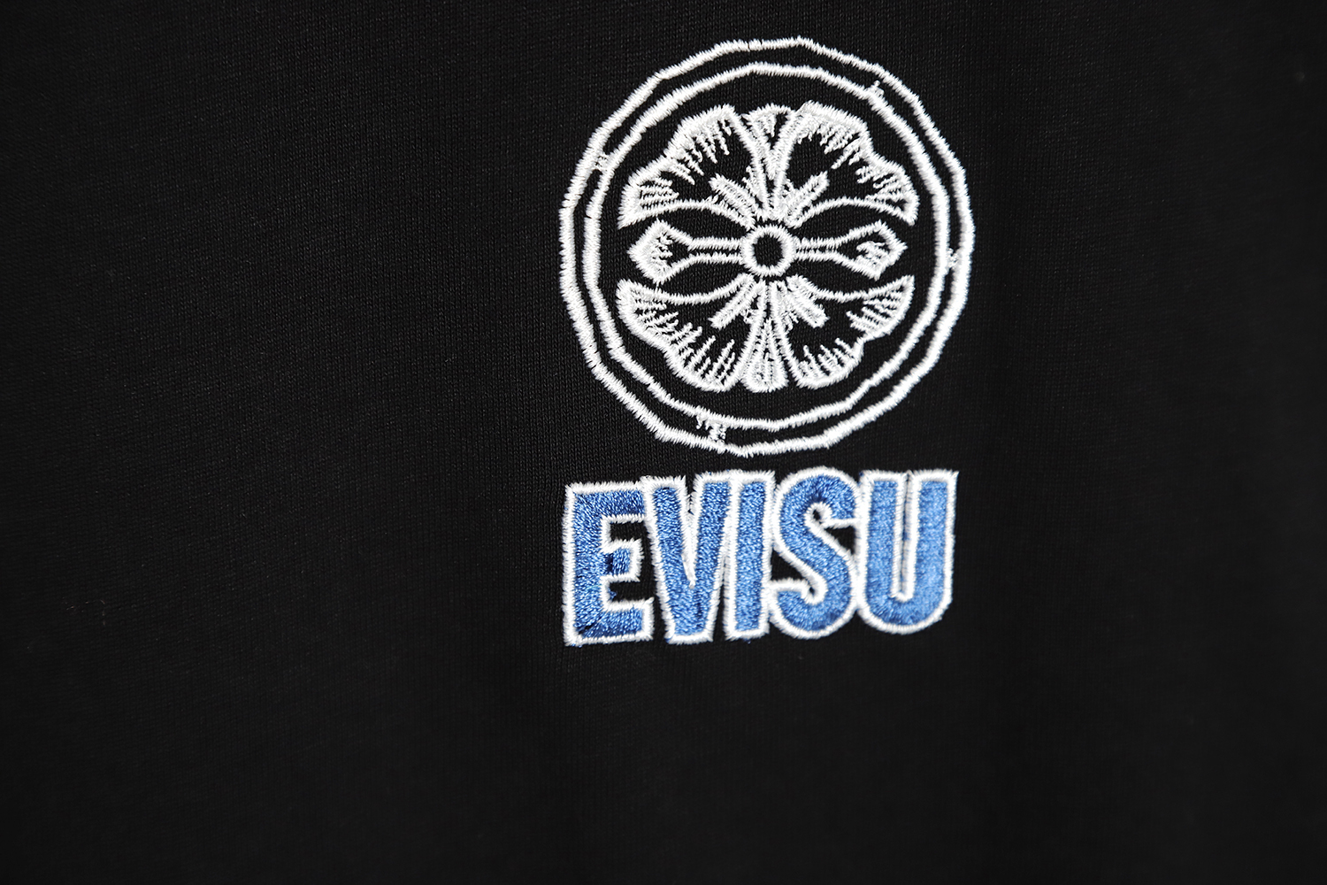 Evisu 23ss Buddha Head Embroidered short-sleeved T-Shirt