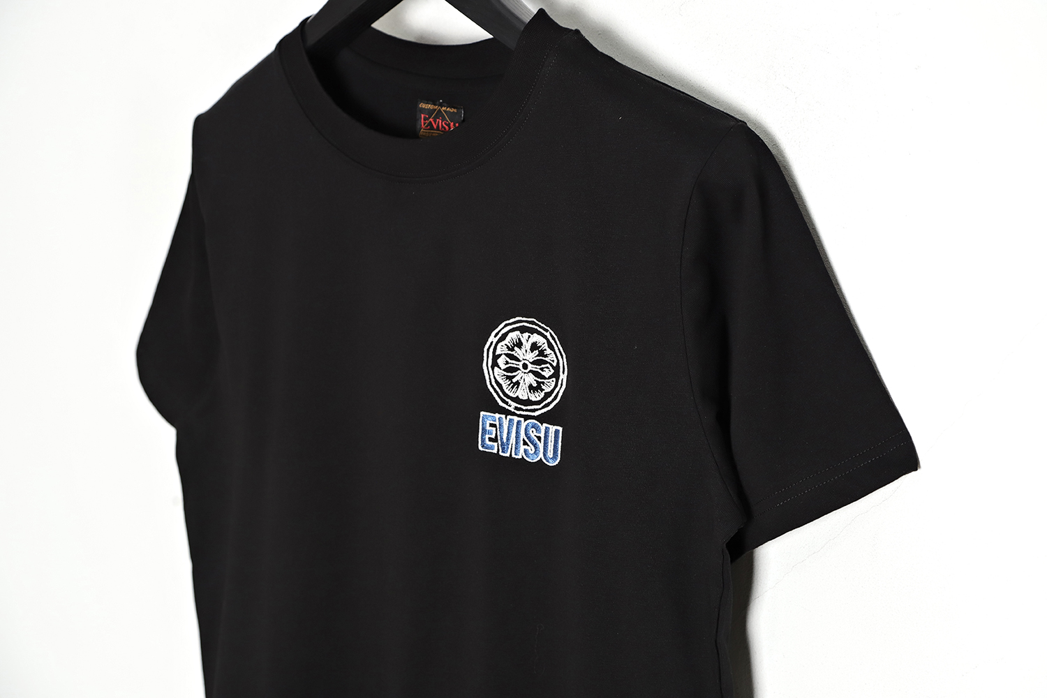 Evisu 23ss Buddha Head Embroidered short-sleeved T-Shirt
