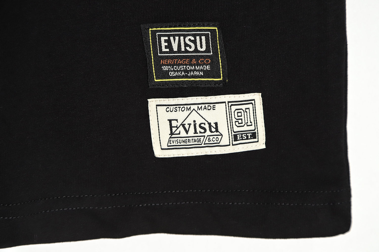 Evisu 23ss Buddha Head Embroidered short-sleeved T-Shirt