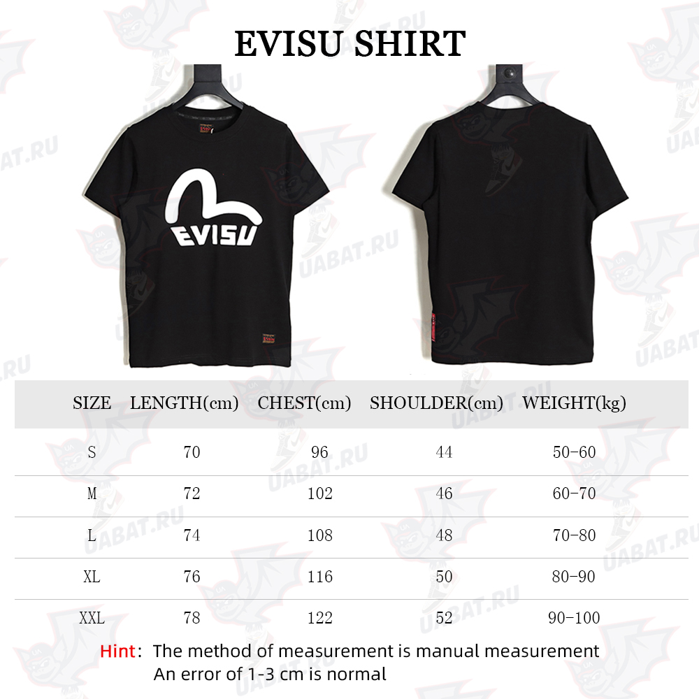 Evisu 23ss Seagull and Logo Print short-sleeved T-shirt