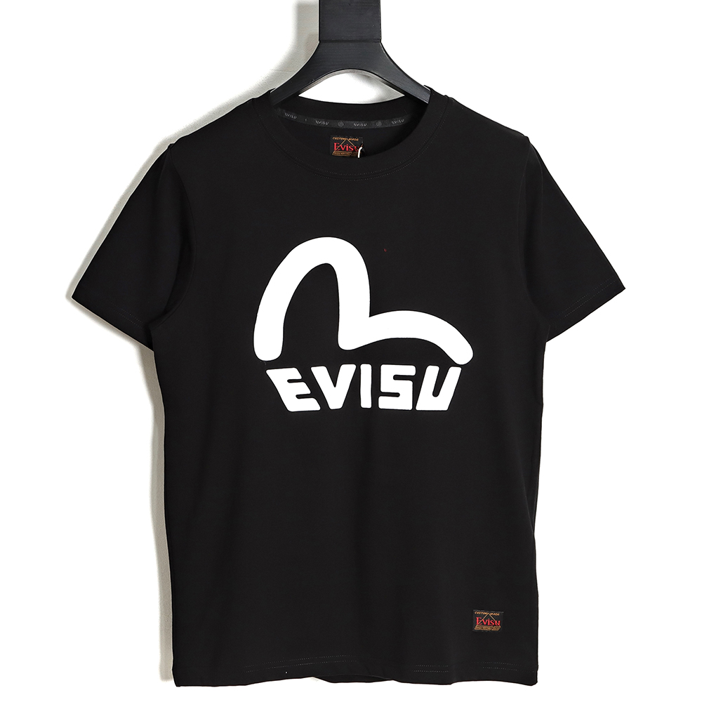 Evisu 23ss Seagull and Logo Print short-sleeved T-shirt