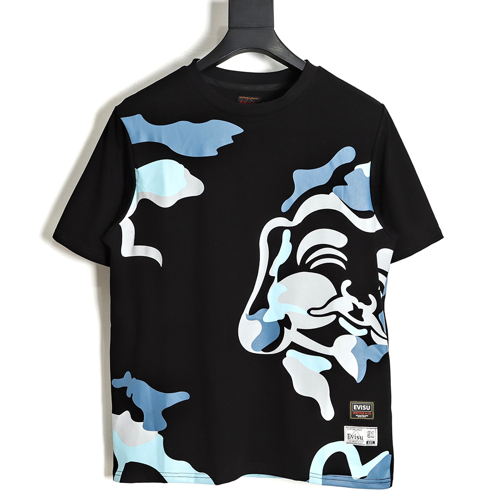 Evisu 23ss Buddha head full body short-sleeved T-shirt