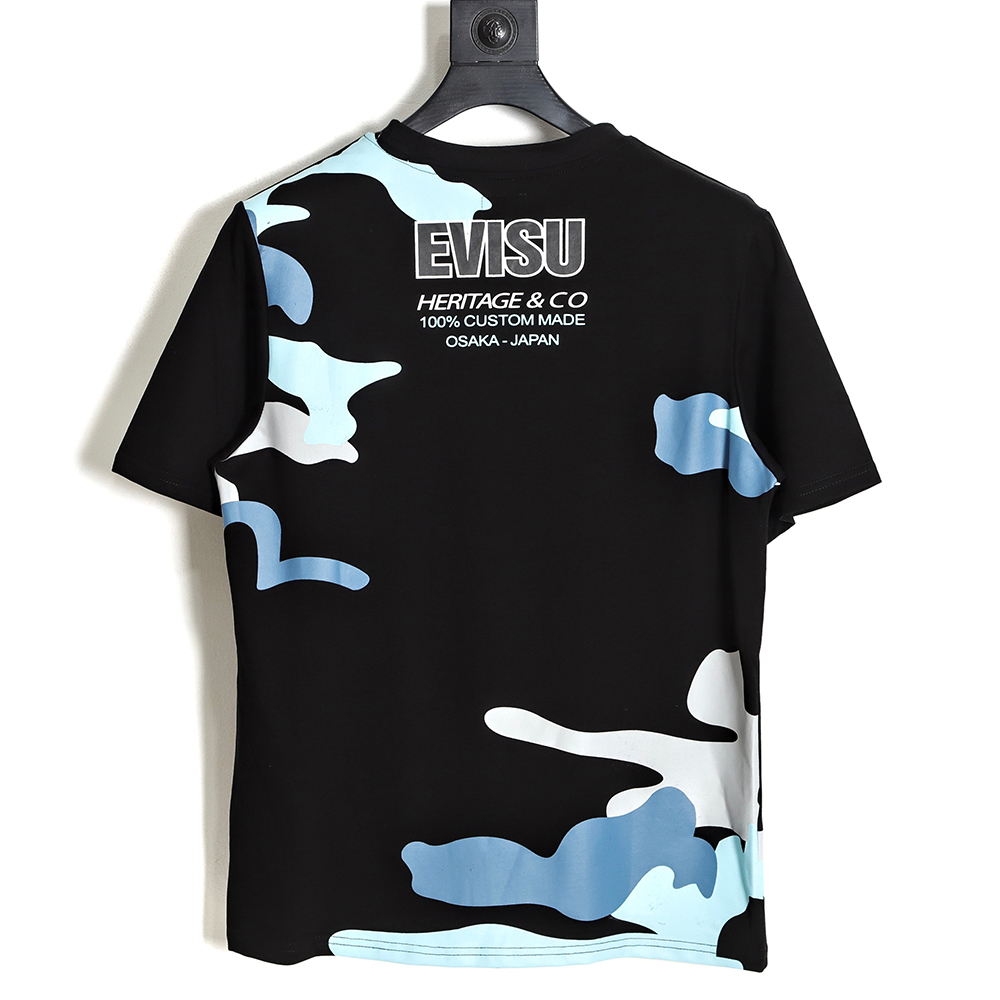 Evisu 23ss Buddha head full body short-sleeved T-shirt