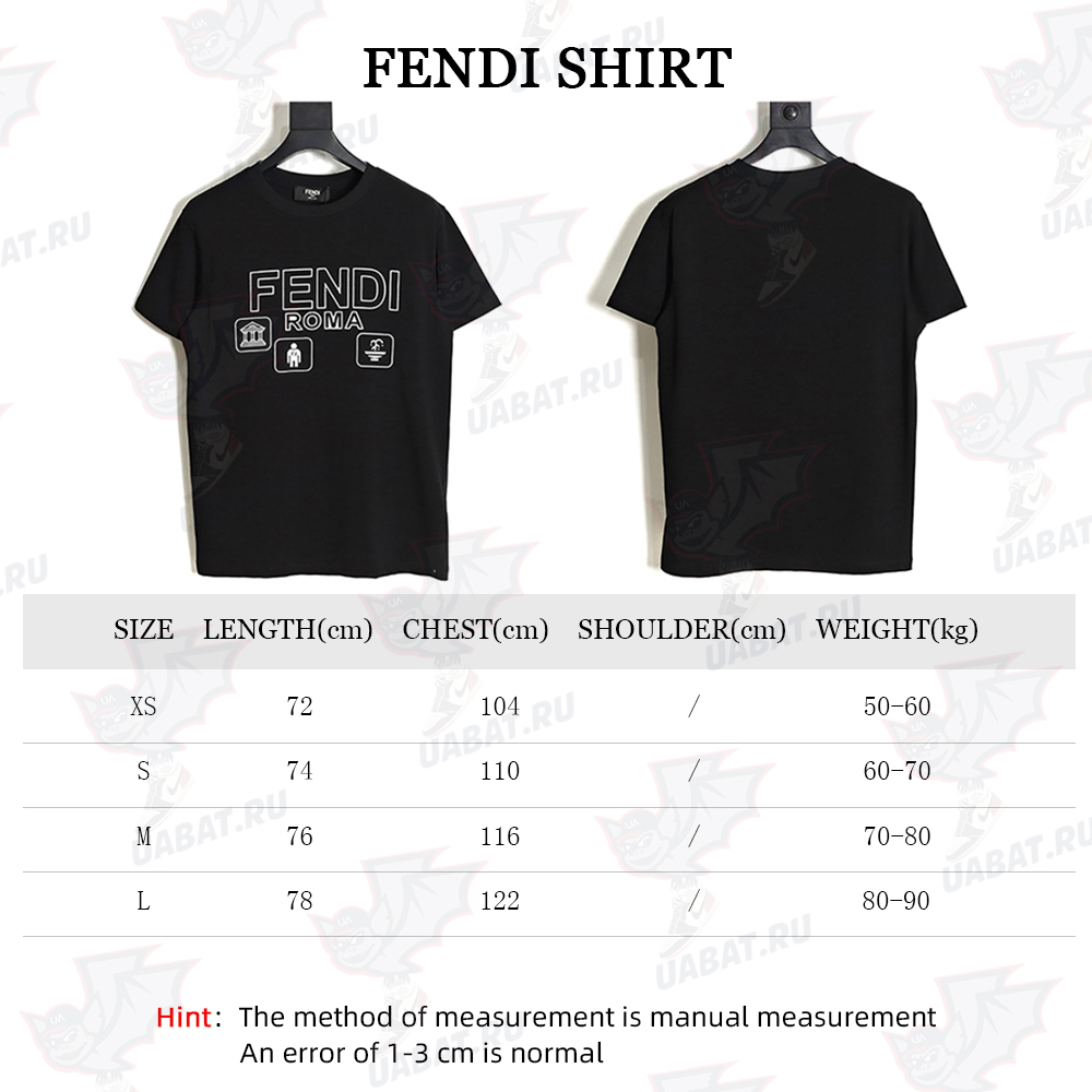 Fendi 22ss letter print short sleeves TSK1