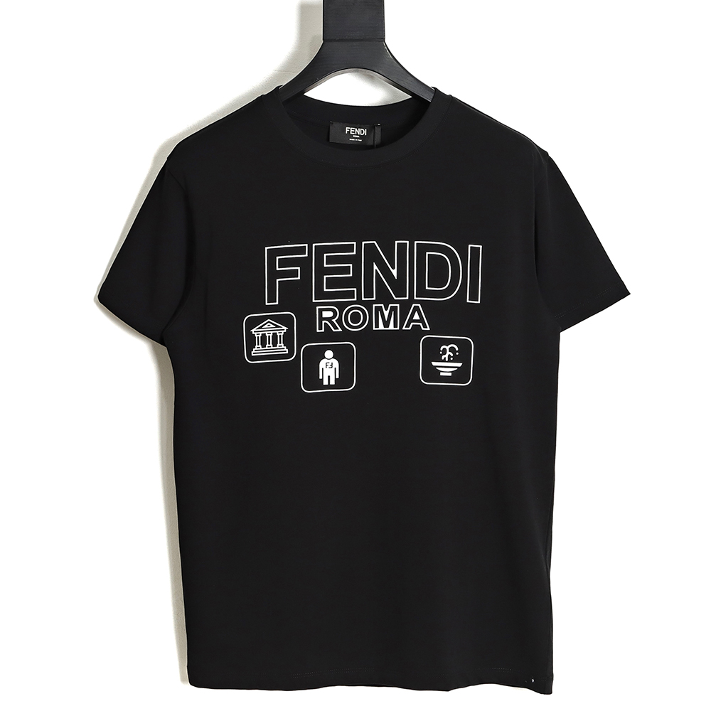 Fendi 22ss letter print short sleeves TSK1