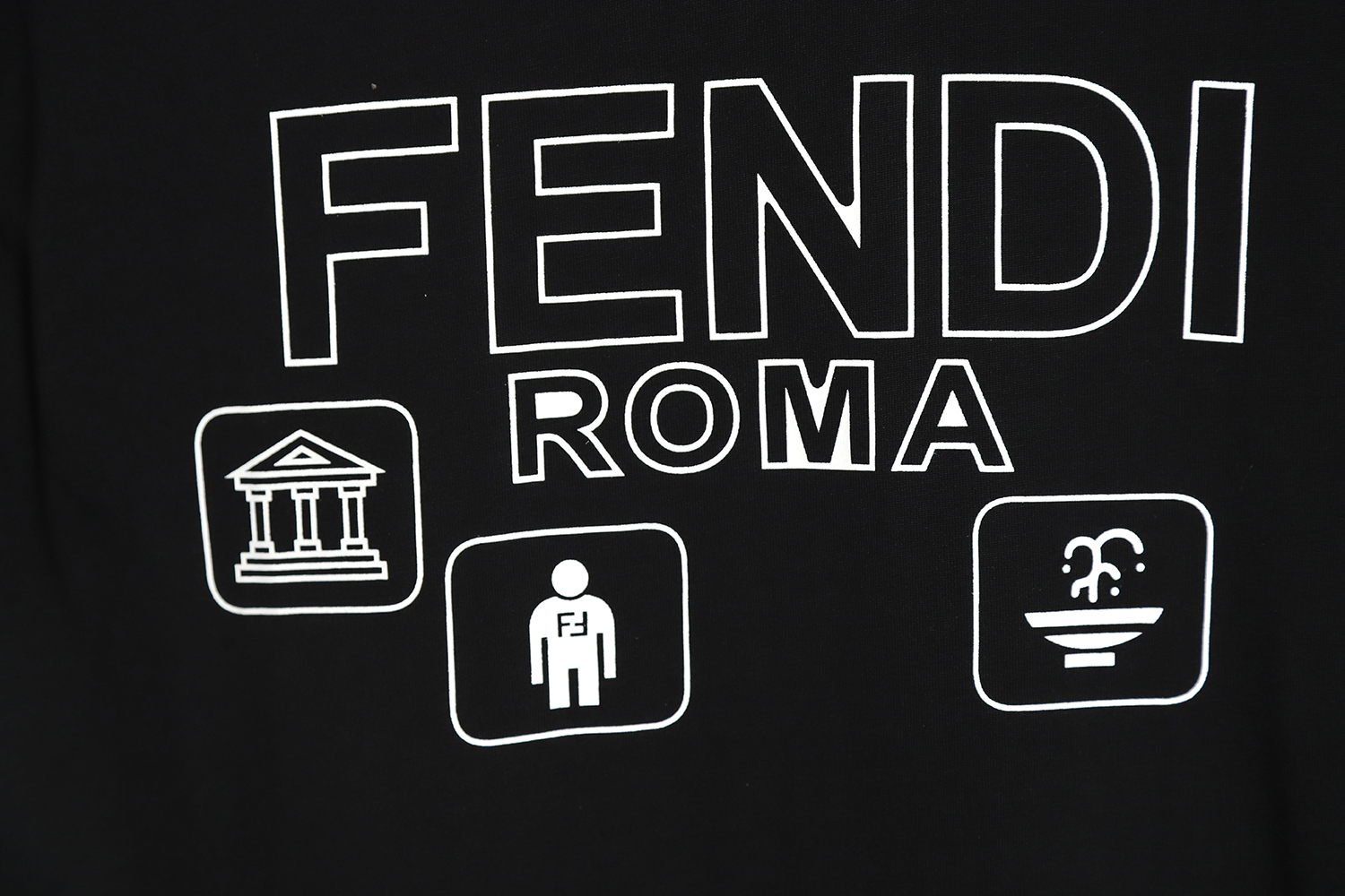 Fendi 22ss letter print short sleeves TSK1