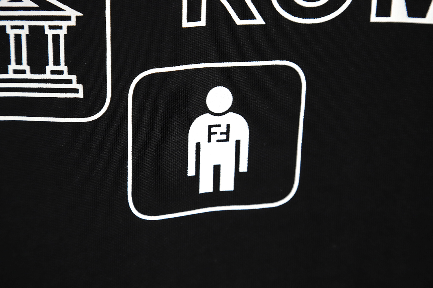 Fendi 22ss letter print short sleeves TSK1
