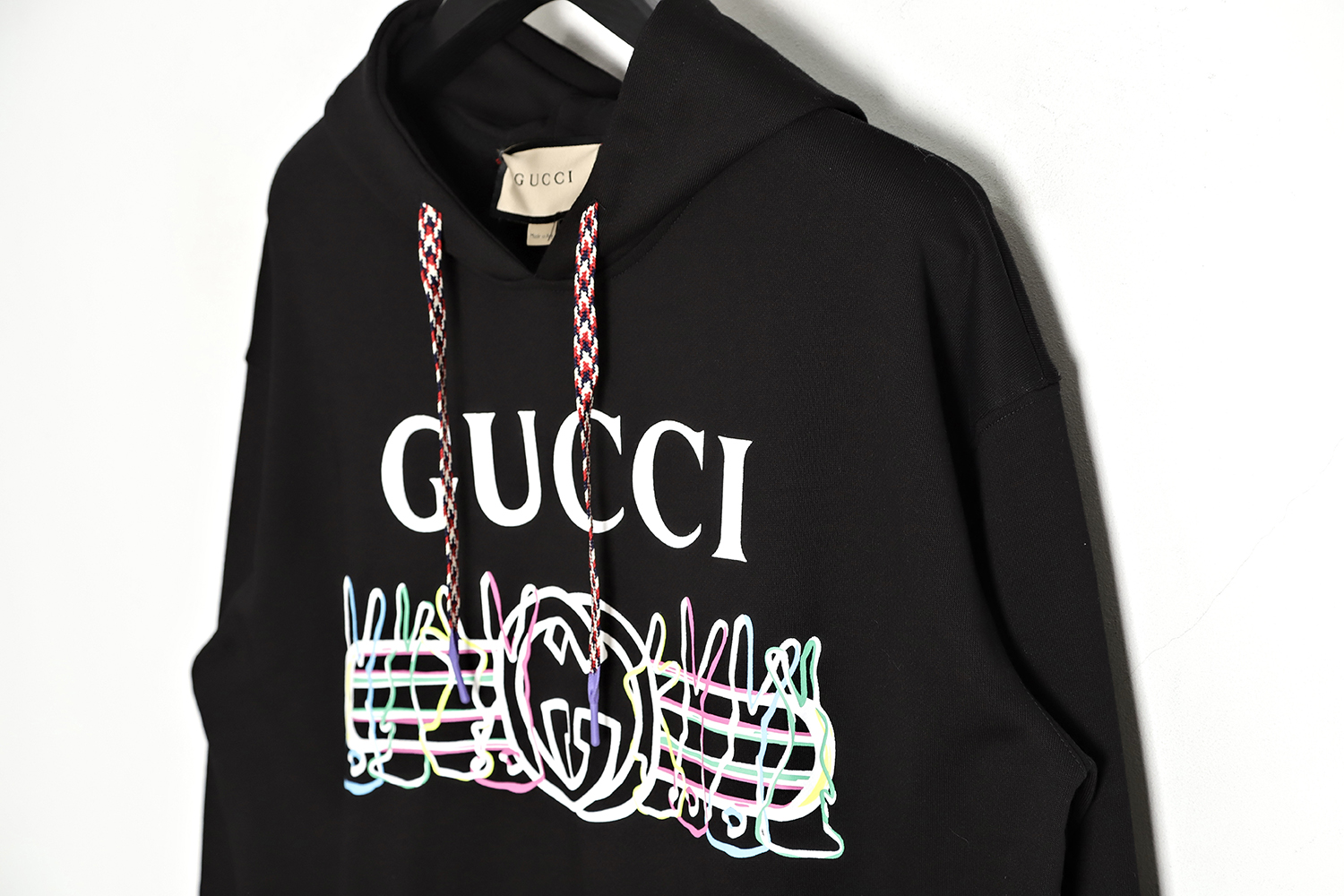 Gucci Year of the Rabbit Limited Rabbit Logo Double G Color Print Hoodie TSK1