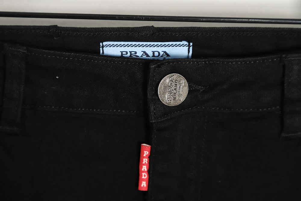 PRADA triangle logo jeans