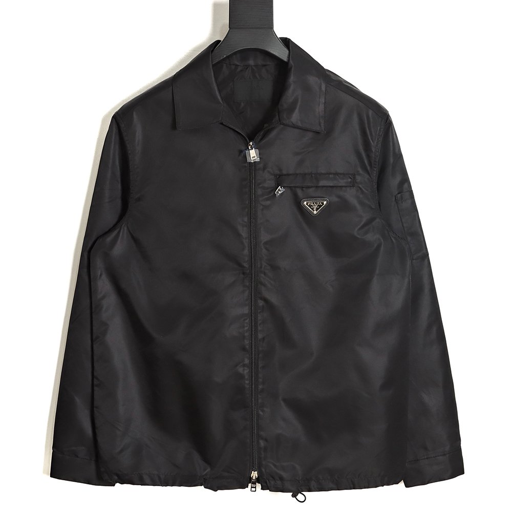 PRADA PRD 23SS Lapel Pocket Nylon Long Sleeve Jacket Jacket