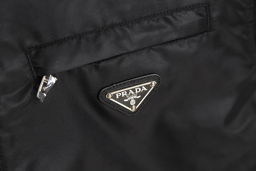 PRADA PRD 23SS Lapel Pocket Nylon Long Sleeve Jacket Jacket