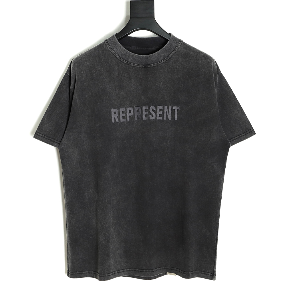 Represent Chest Embroidered Lettering Short Sleeve T-Shirt