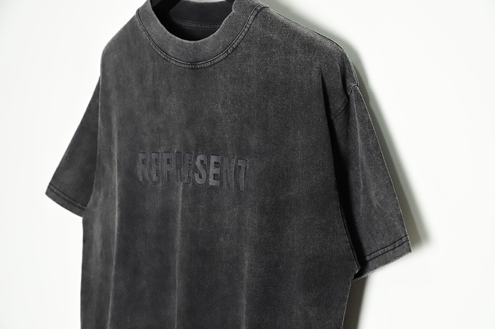 Represent Chest Embroidered Lettering Short Sleeve T-Shirt