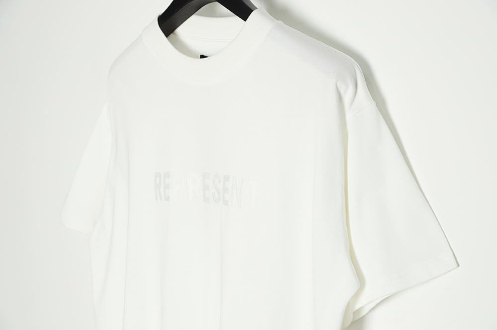 Represent Chest Embroidered Letter Short Sleeve T-Shirt TSK1