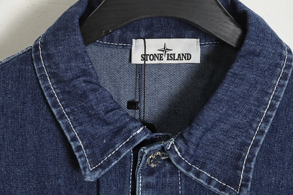 Stone island Stone Island washed distressed denim jacket