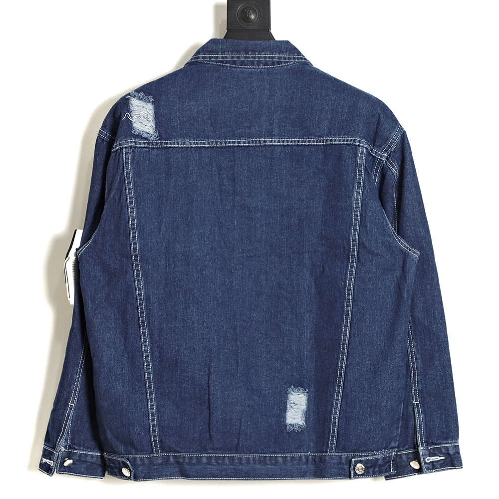 Stone island Stone Island washed distressed denim jacket