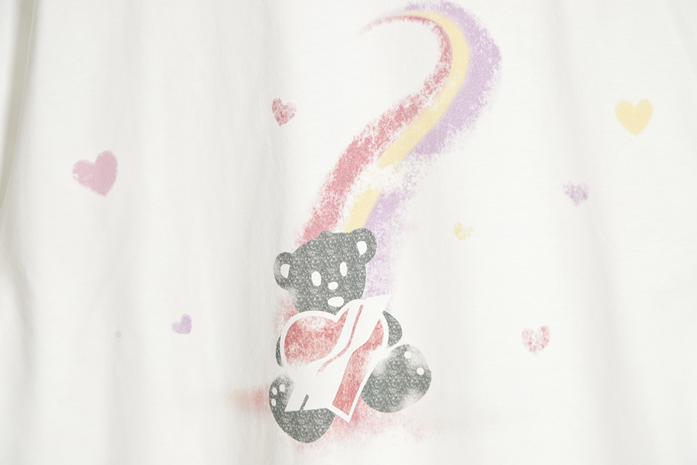 WE11 DONE 23SS Rainbow Bear Short Sleeve T-Shirt