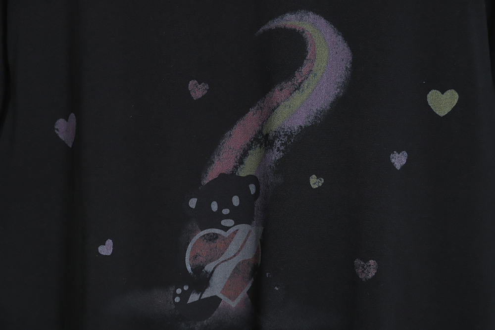 WE11 DONE 23SS Rainbow Bear short-sleeved T-shirt TSK1
