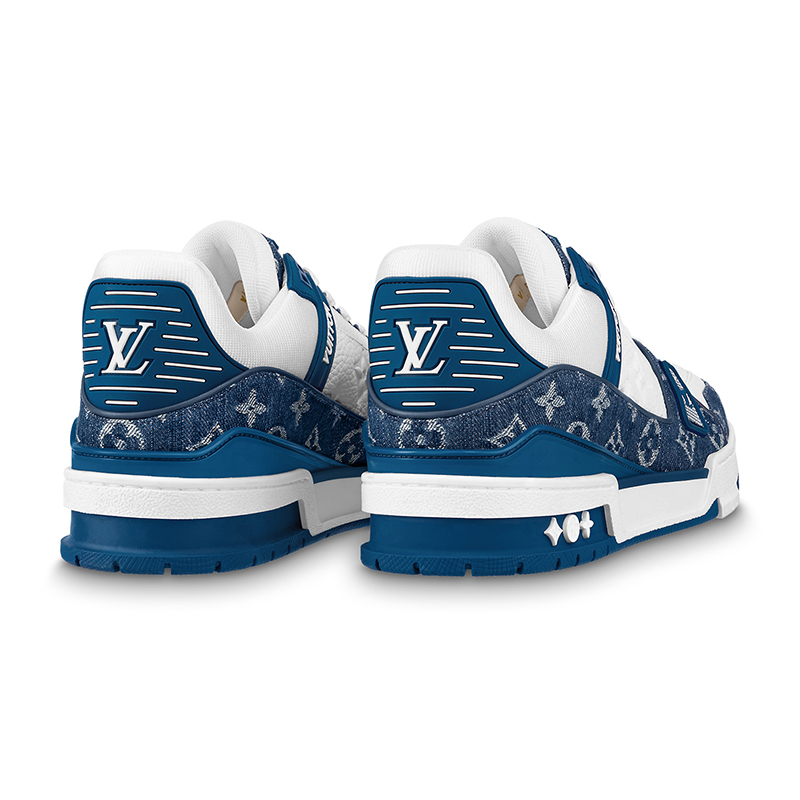 Louis Vuitton Trainer Monogram Denim White Blue