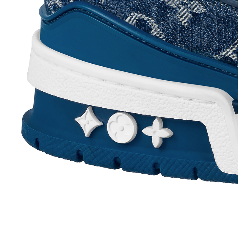 Louis Vuitton Trainer Monogram Denim White Blue