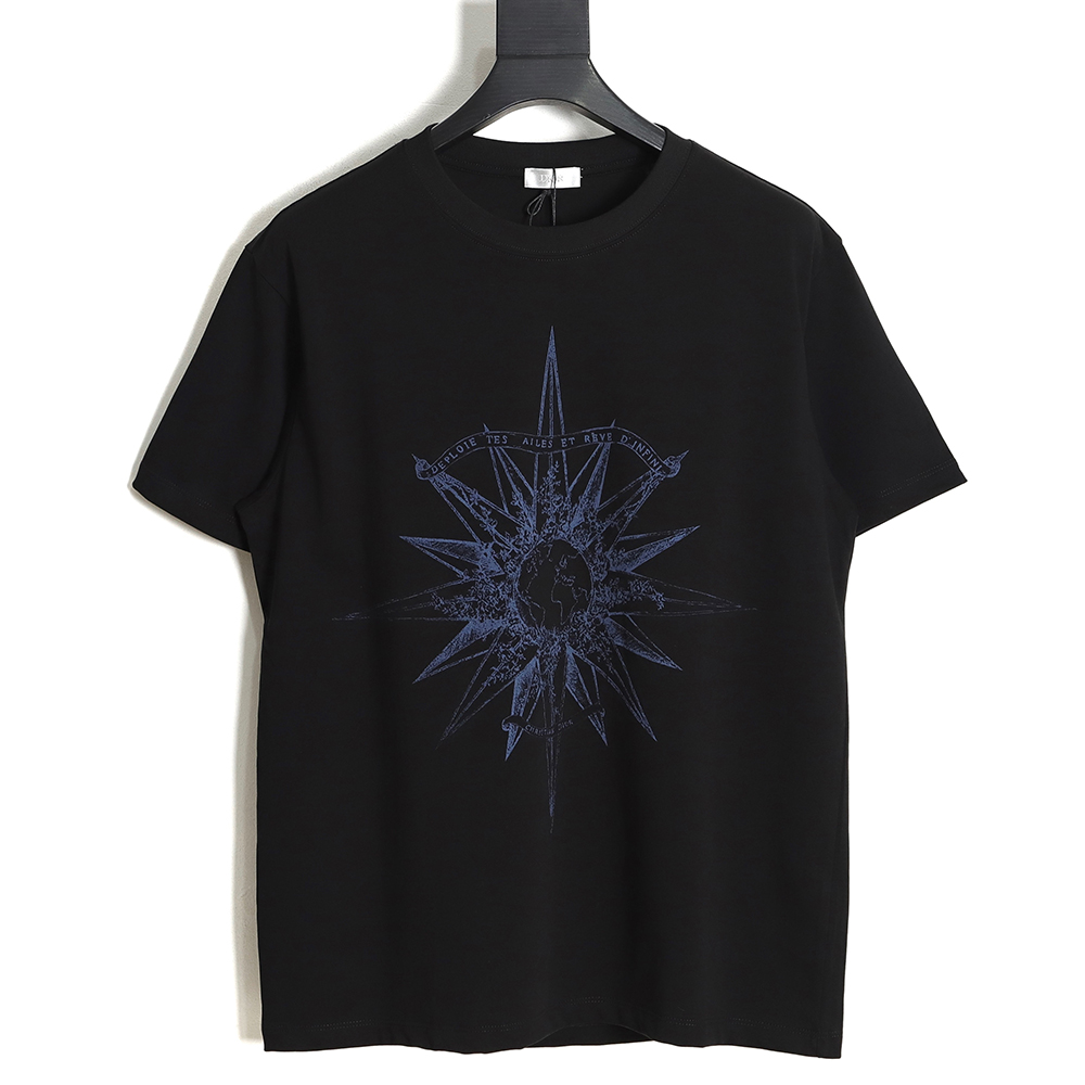 DIOR 23ss geometric pattern bee print short-sleeved T-shirt TSK1