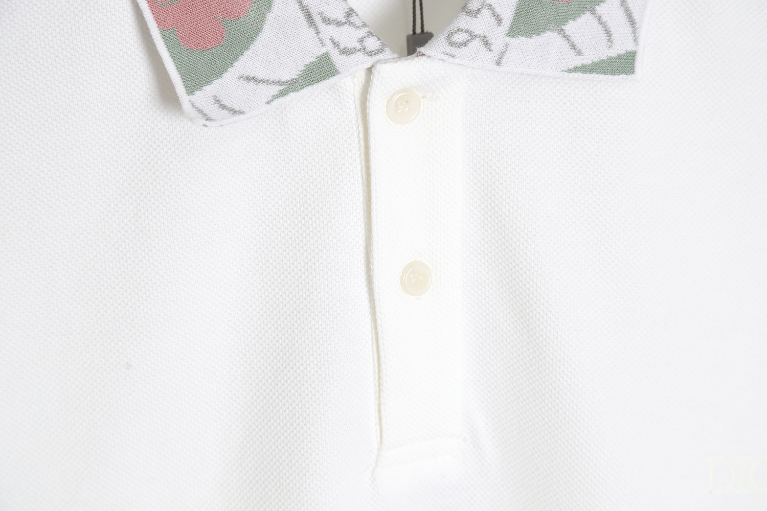 DIOR floral collar pocket embroidered letters round neck POLO shirt