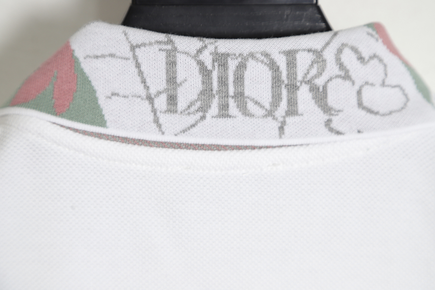DIOR floral collar pocket embroidered letters round neck POLO shirt