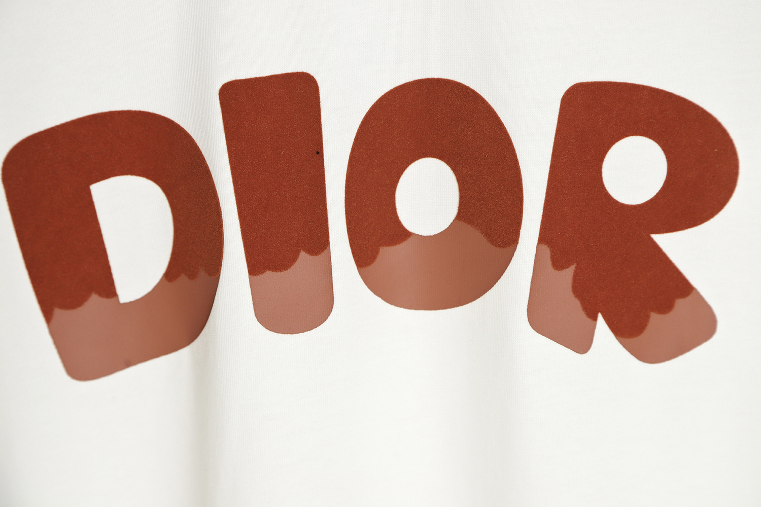 DIOR 23ss flocked gradient letter print short sleeves