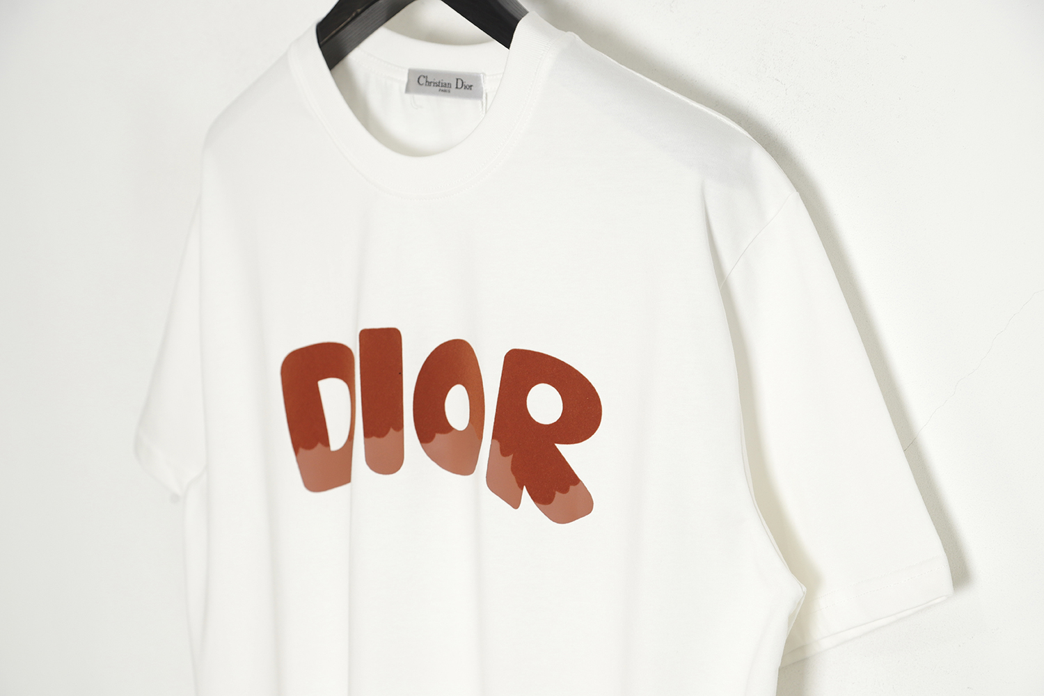DIOR 23ss flocked gradient letter print short sleeves