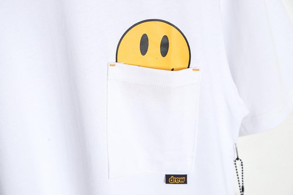 Drew house pocket print small logo smiley short sleeve T-shirt