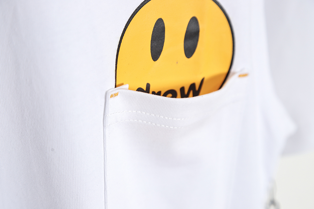 Drew house pocket print small logo smiley short sleeve T-shirt