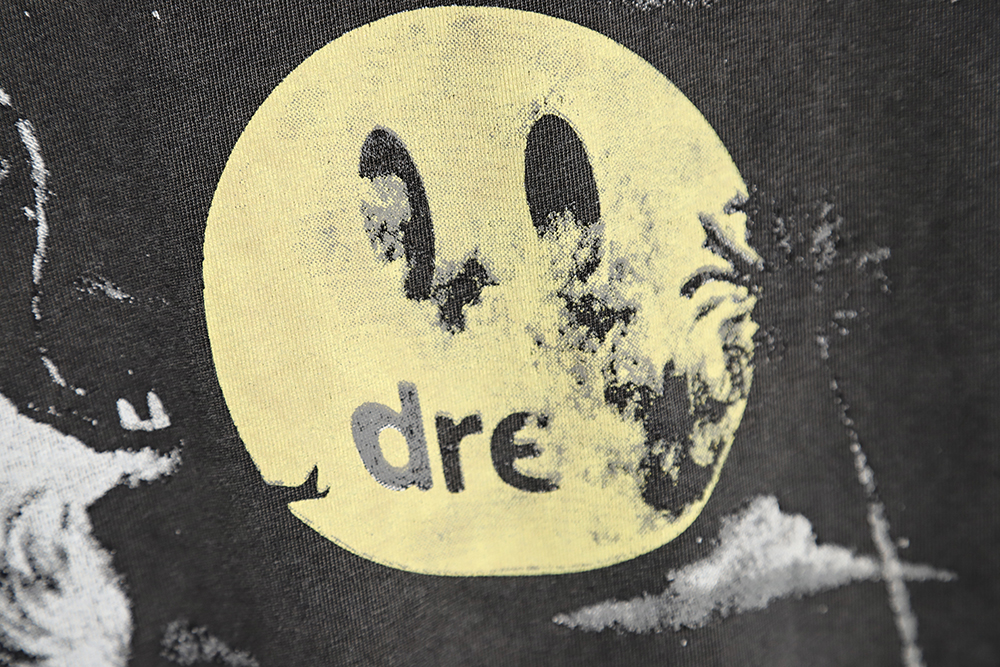 Drew House 23ss Werewolf Full Moon Smile Short Sleeve T-Shirt