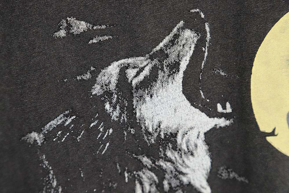 Drew House 23ss Werewolf Full Moon Smile Short Sleeve T-Shirt