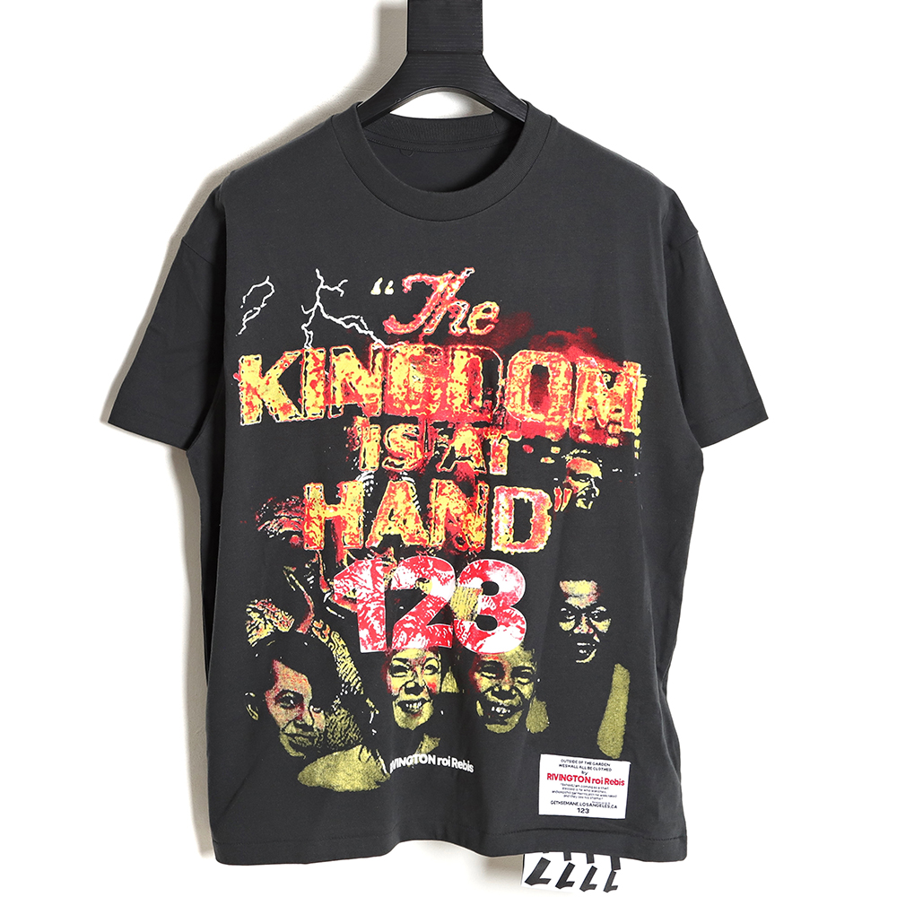RRR123 x Fear OF God FOG joint king lightning short-sleeved T-shirt