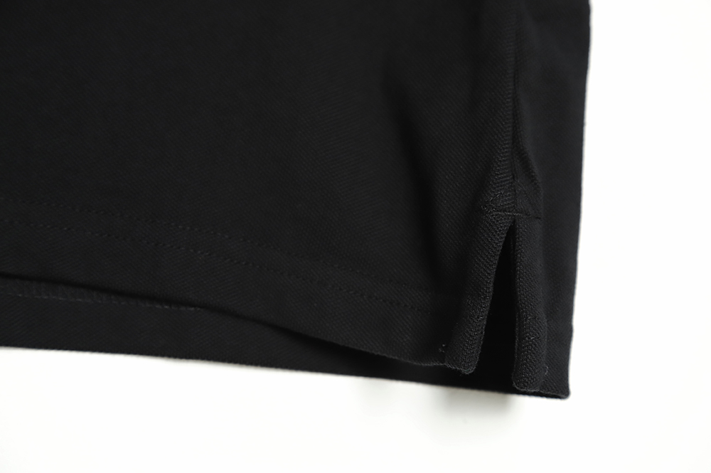Prada 22ss triangle logo nylon stitching Polo short sleeve