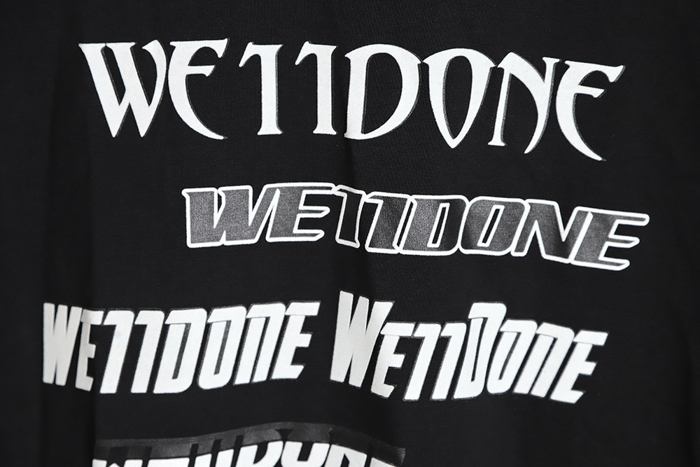 WE11 DONE 23SS Love bullet screen short-sleeved T-shirt TSK1