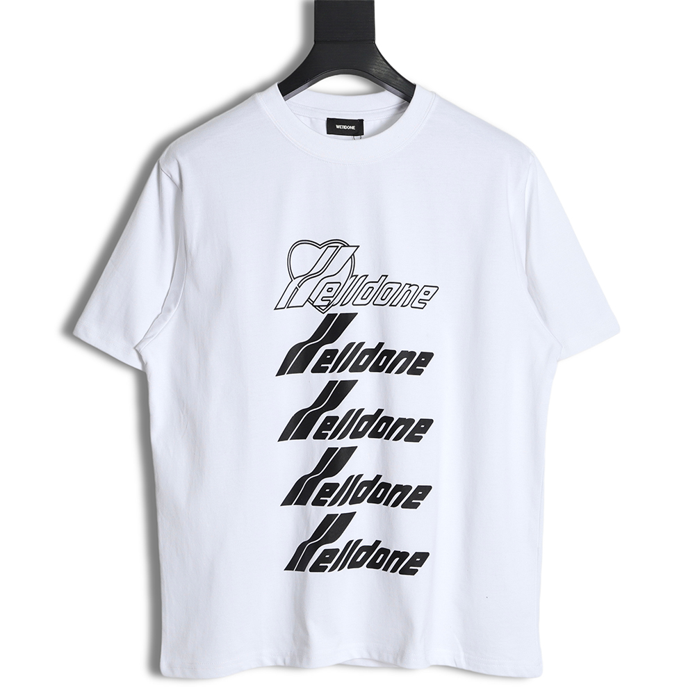 WE11 DONE bullet hell letter print short-sleeved T-shirt