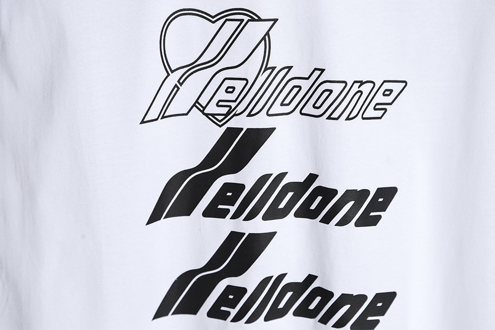 WE11 DONE bullet hell letter print short-sleeved T-shirt