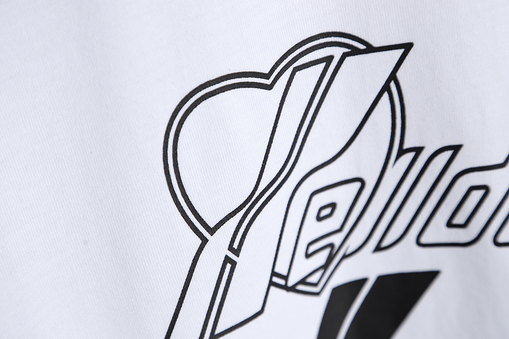 WE11 DONE bullet hell letter print short-sleeved T-shirt